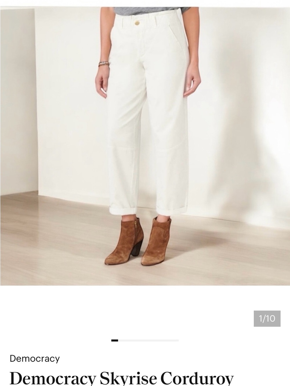 Democracy Stone Corduroy Boyfriend Jeans